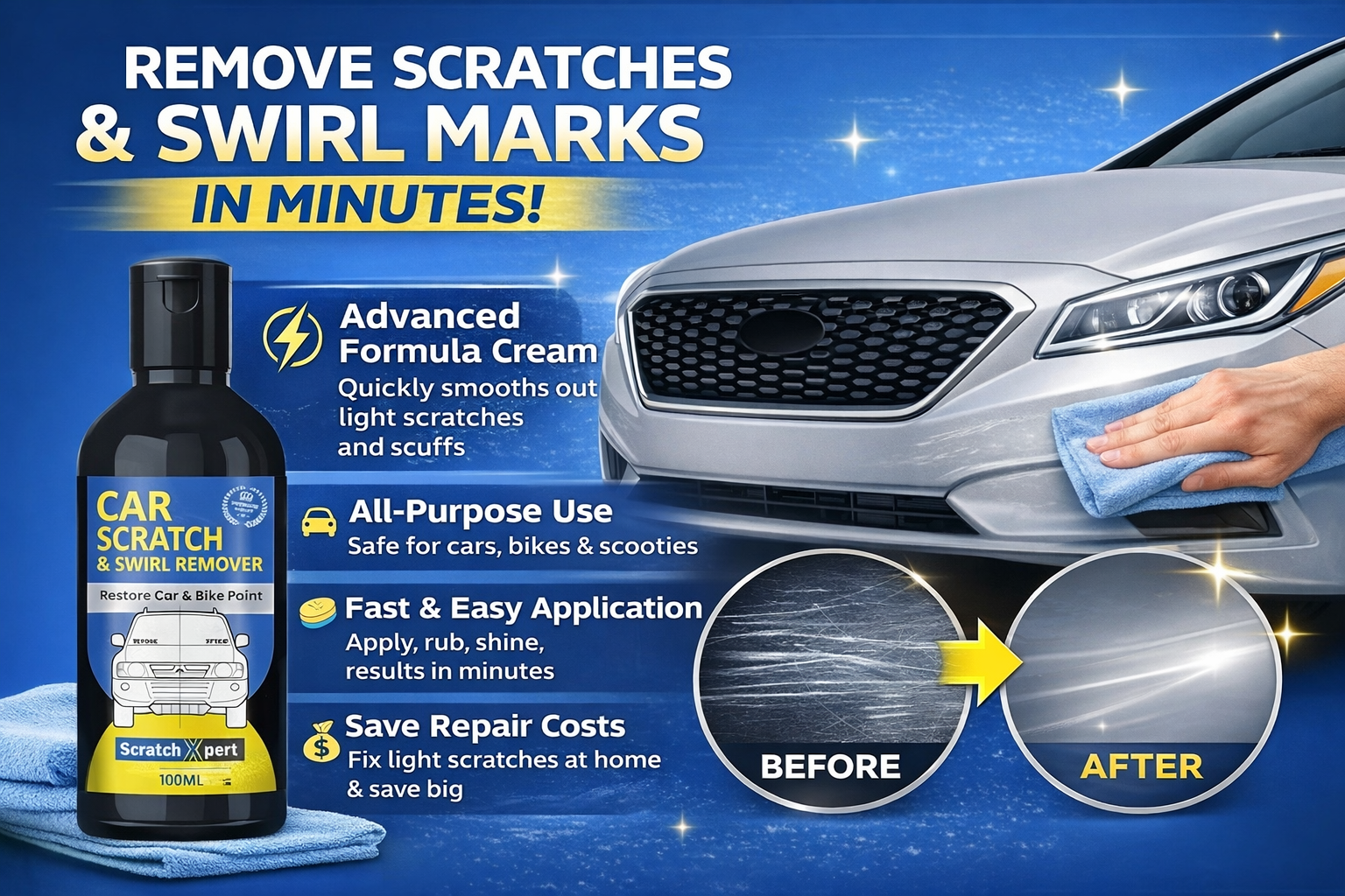 Car Scratch & Swirl Removal 100ml (Pack of 2)